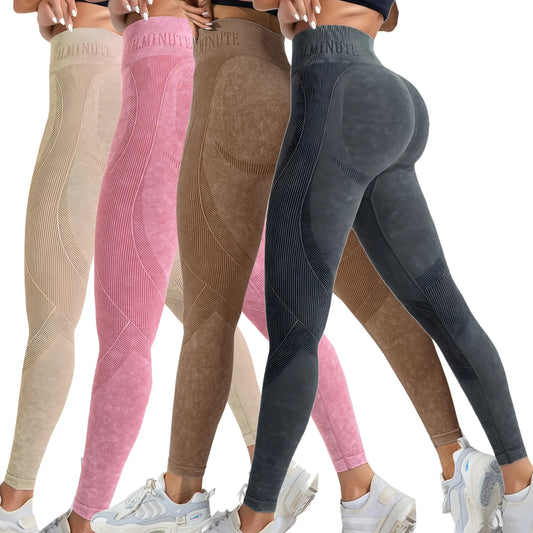 2-Pack High-Waist Seamless Yoga Leggings — Butt-Lifting Workout Tights Set — view 1 of sports & fitness