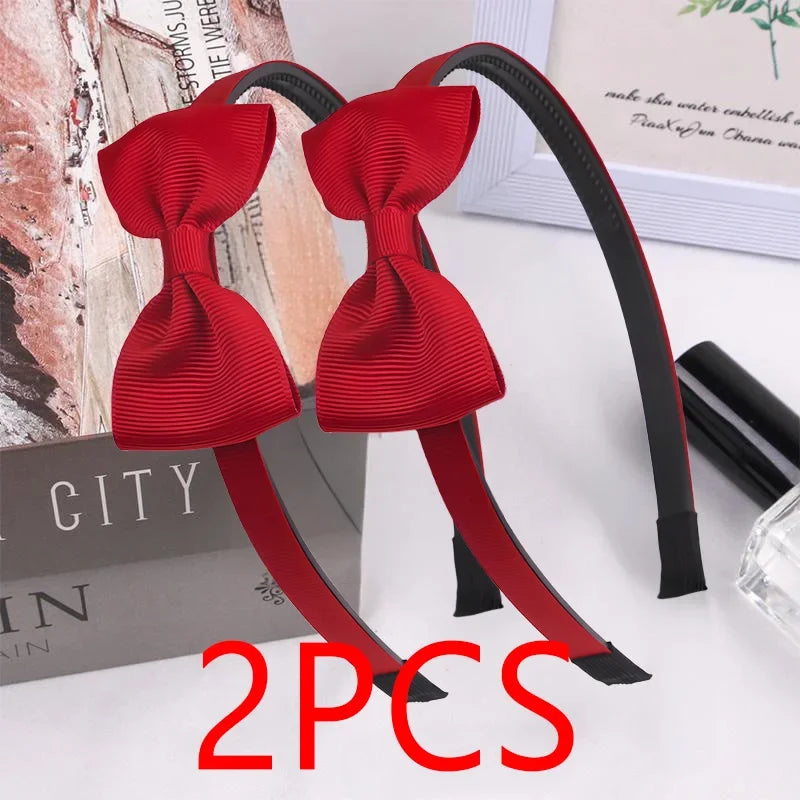 1PCS Cute Solid Color Ribbon Hair bands for Baby Girls Bows summer Headband for girls Kids Fashion Hair Aceessories  FDr10 — view 8 of product