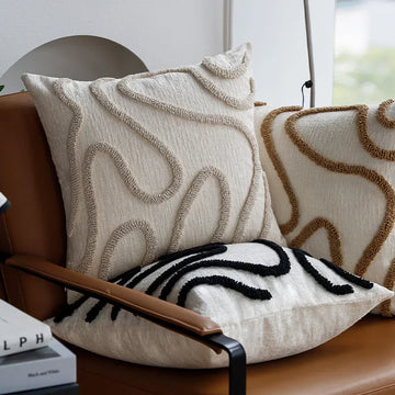 Boho Chenille Throw Pillow Cover &mdash; 45&times;45 cm Soft Geometric Decorative Cushion Case — view 1 of cushion covers & pillow cases