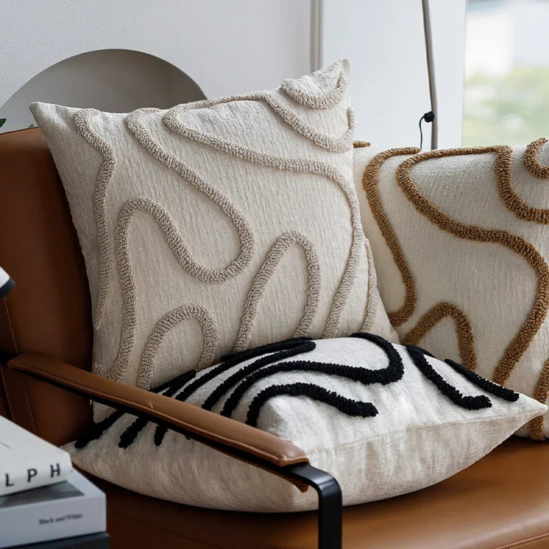 Boho Chenille Throw Pillow Cover &mdash; 45&times;45 cm Soft Geometric Decorative Cushion Case — view 1 of cushion covers & pillow cases