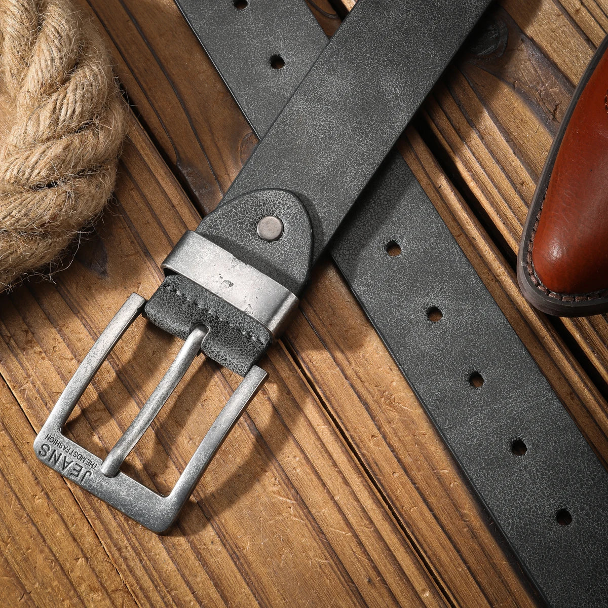 Belts Western Retro Men's & Women's PU Leather Belt — Casual Metal Buckle — view 11 of belts