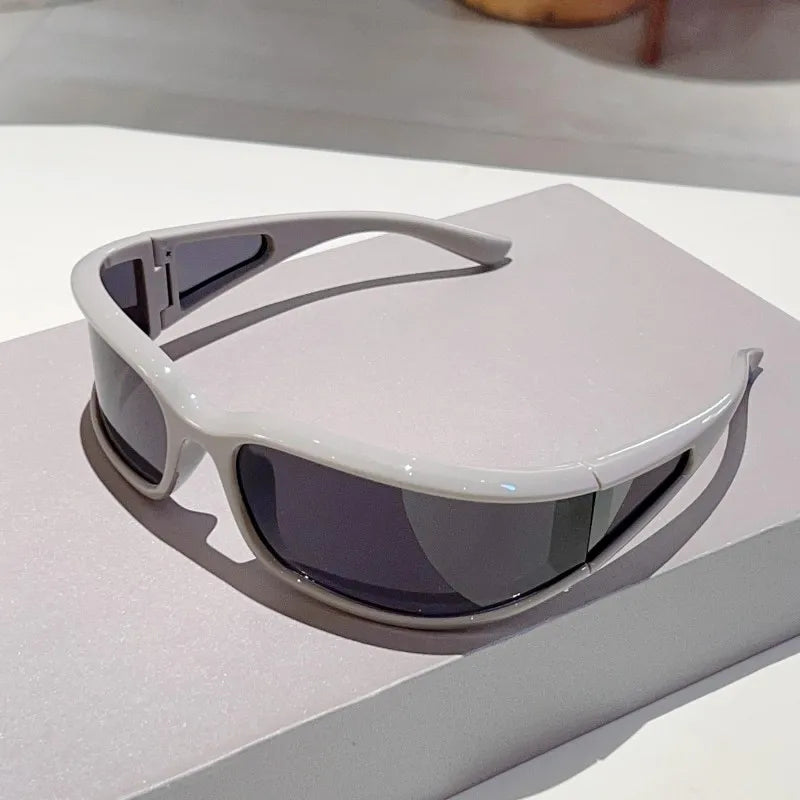 Y2K Wrap Sunglasses 2025 — Sports Round Cycling Shades Anti-UV Windproof Trendy Gen-Z Eyewear — view 8 of sunglasses