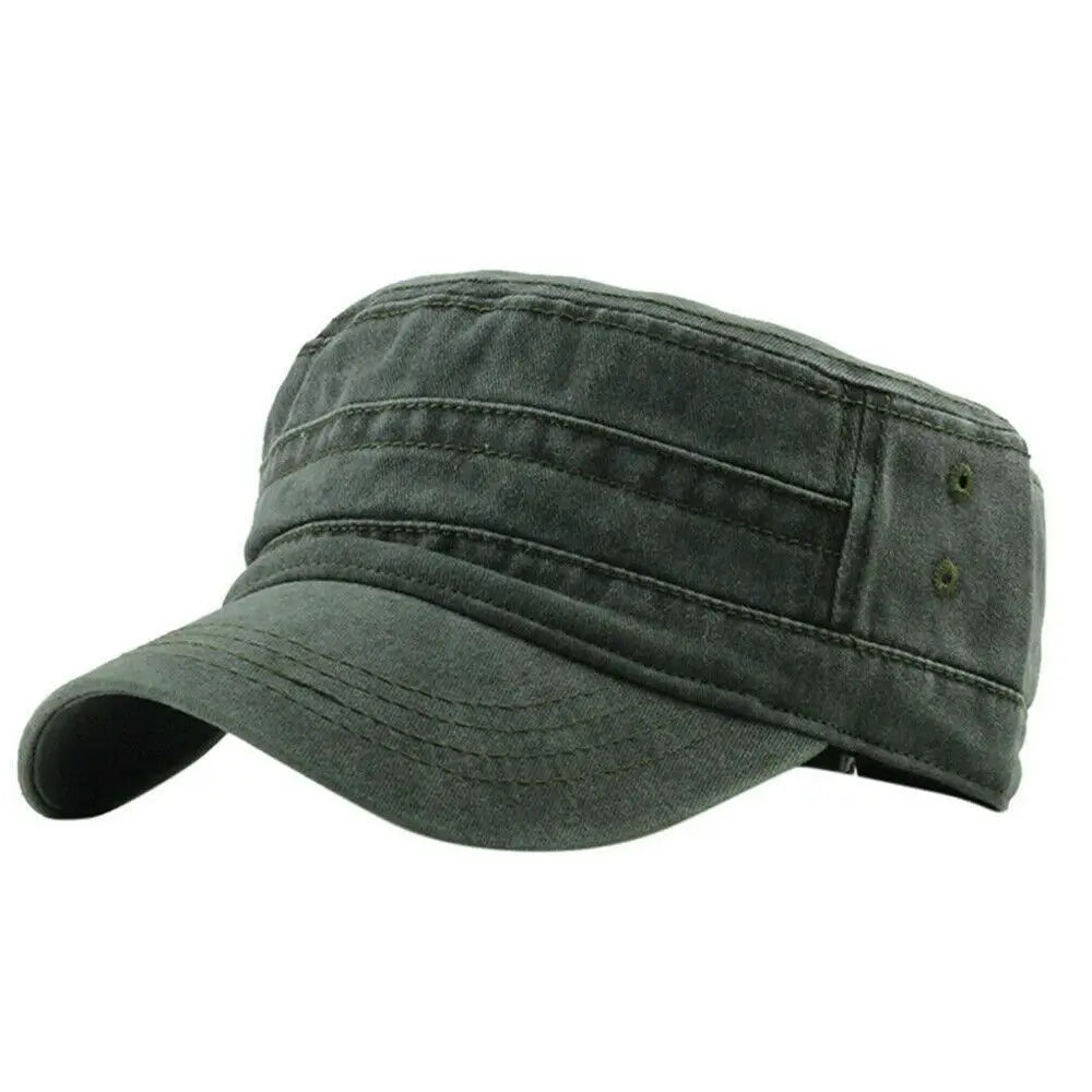 Camouflage Army Military Cadet Cap — Tactical Combat Fishing Outdoor Men's Camo Hat — view 2 of hats & caps