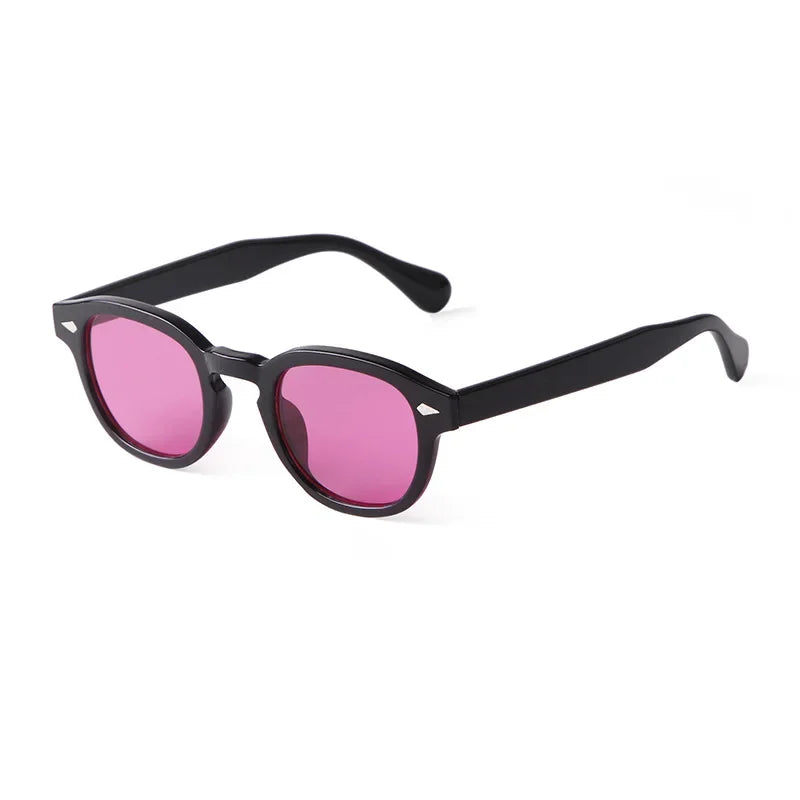 Vintage Round Shell Sunglasses for Women, Retro Rivet, UV400 — view 17 of sunglasses
