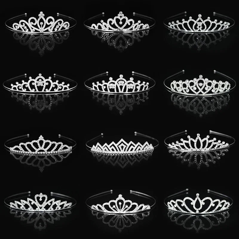 Beautiful Cute Kid Princess Tiaras and Crowns Crystal Headband Bridal Crown Wedding Party Hair Accessories Girls Fashion Jewelry — view 1 of product