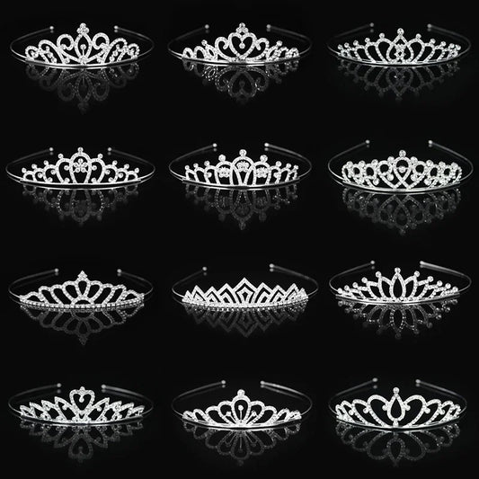Beautiful Cute Kid Princess Tiaras and Crowns Crystal Headband Bridal Crown Wedding Party Hair Accessories Girls Fashion Jewelry — view 1 of product