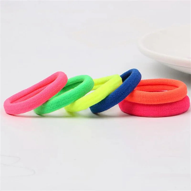 50pcs Black Elastic Hair Band Leagues Ties Colets Scrunchies Springs Gum Accessory For Girl Women No Damage Pigtails Holder Set — view 4 of product