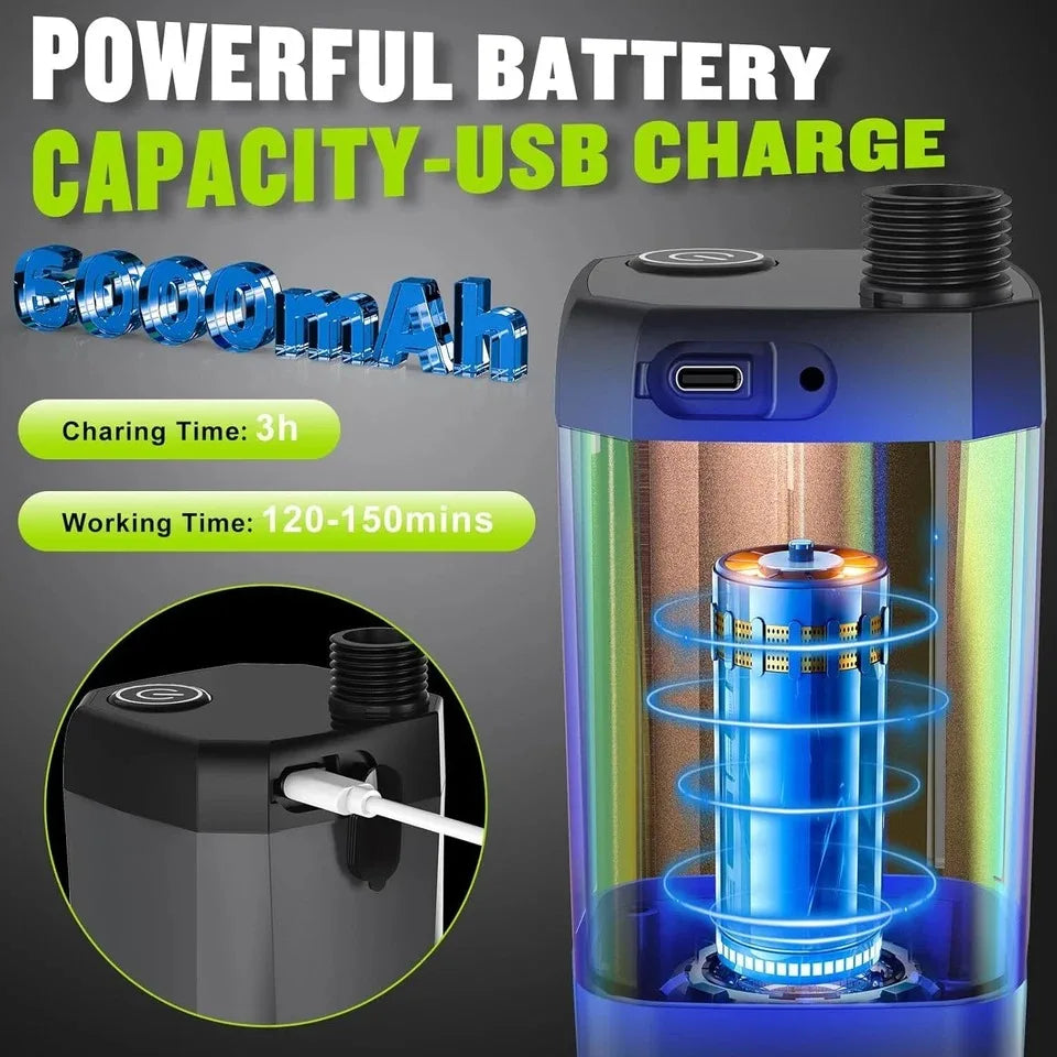 Portable Rechargeable Camping Shower — 6000mAh Hot Shower with 4 Spray Modes — view 2 of outdoor sports