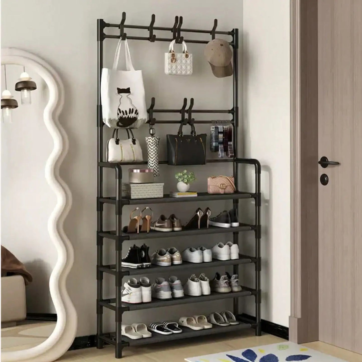 Multi-Functional Entryway Shoe Rack – Large Capacity Multi-Layer Organizer for Shoes & Bags — view 1 of shoes & footwear