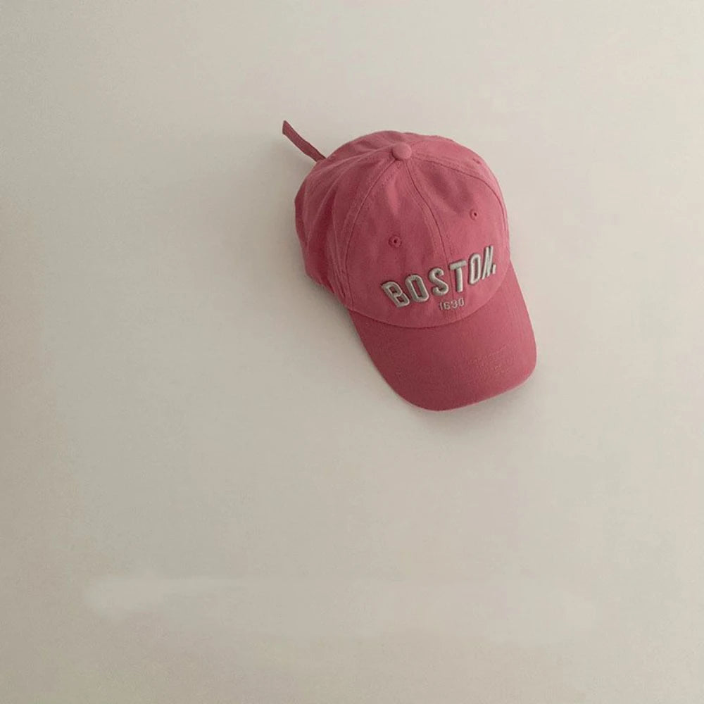 Kids Embroidered Letters Baseball Cap - Korean-Style Varsity Cap for Boys & Girls — view 12 of kids baseball caps