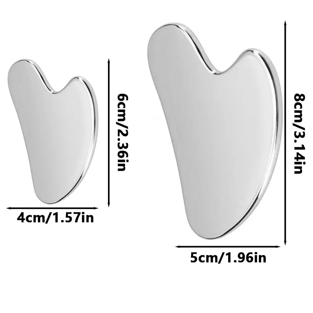 Stainless Steel Gua Sha Board — Facial Contour Skincare Massage Tool — view 6 of personal care
