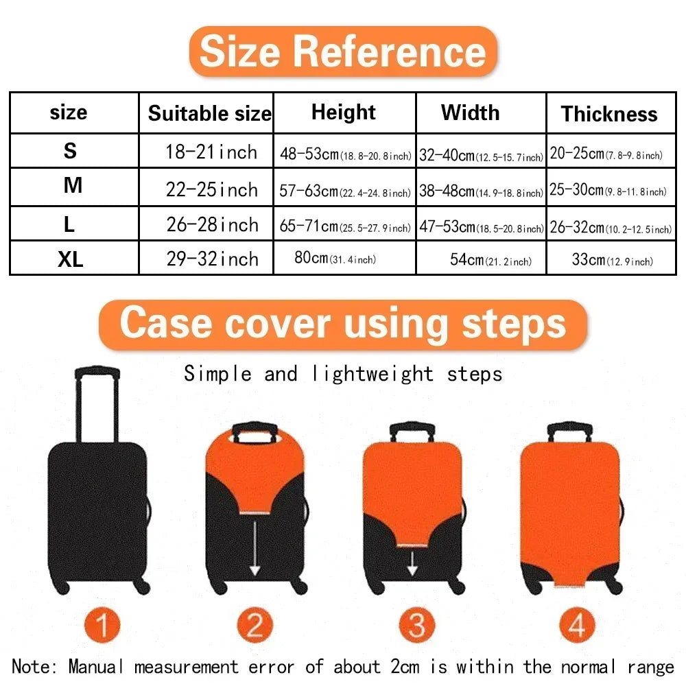 Stretch fabric luggage cover suitcase protector for 18 to 32 inch bags — view 2