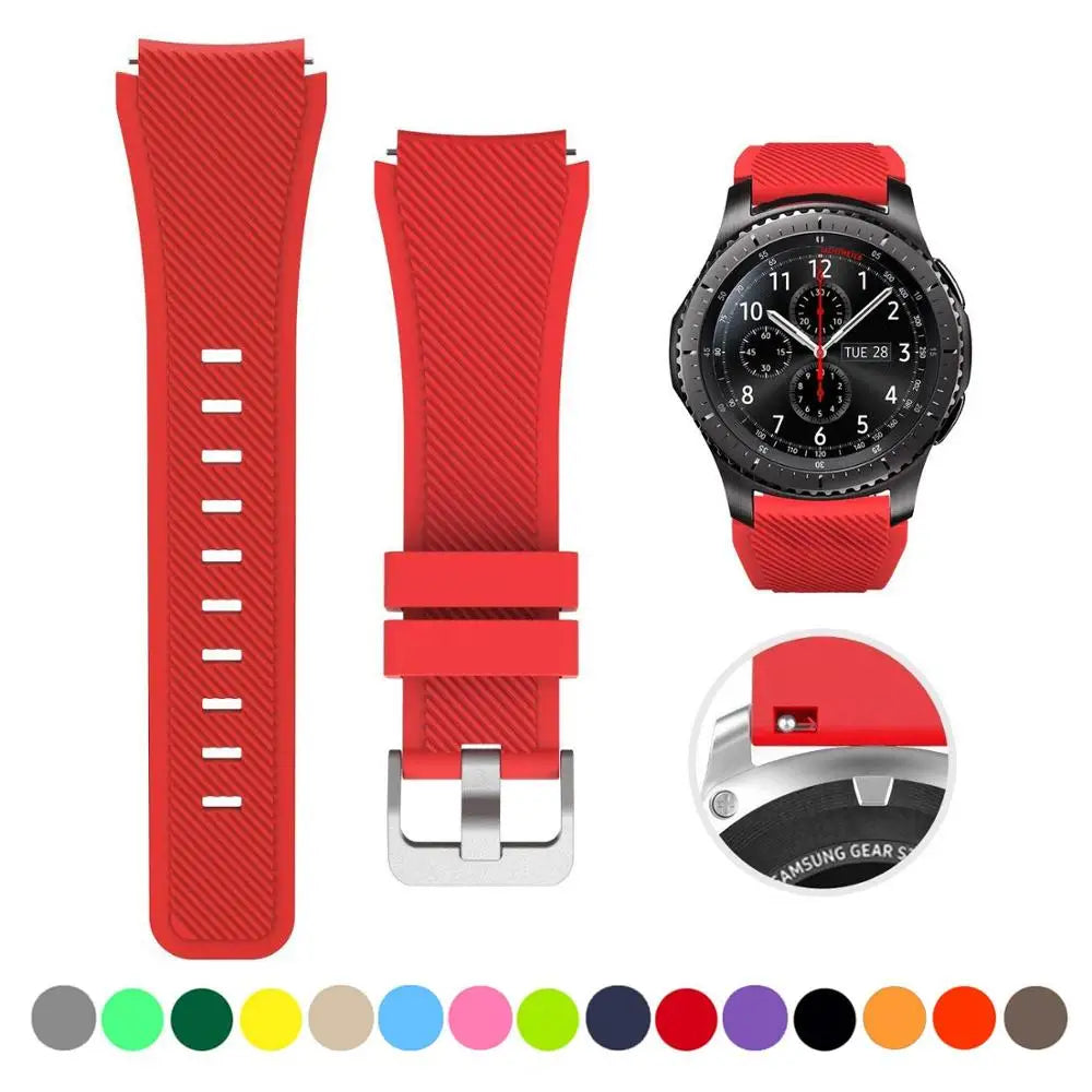 20/22mm Quick-Release Watch Strap for Samsung Galaxy Watch 6/5/4 & Gear S3 — Leather-Look Band — view 18 of watch straps