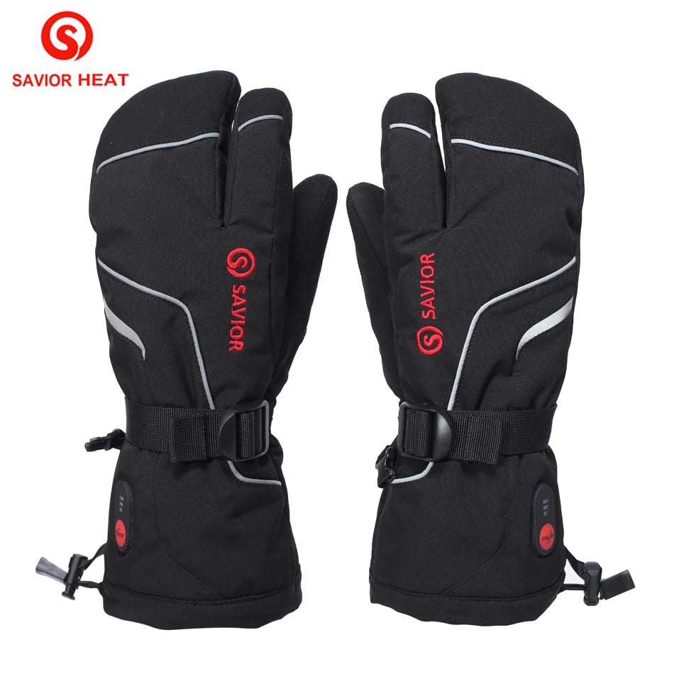 Savior Heat Heated Ski Mittens Winter — Rechargeable Battery Heated Gloves for Men & Women — view 12 of gloves