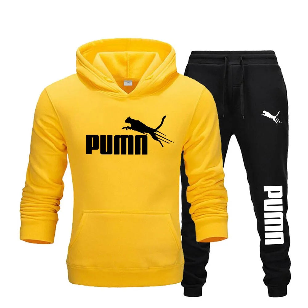 New Autumn Winter Men Women Tracksuit Hoodies + Pants 2Pcs Sets Suit Fashion Trend Hip Hop Y2K Clothing Sportswear Sweatshirts