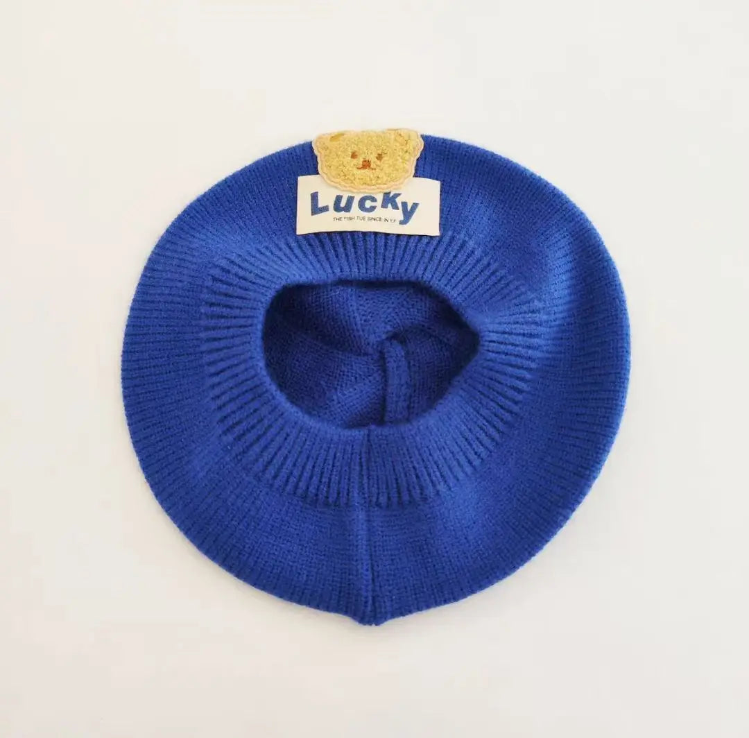 Flower Baby Beret Hat - Knitted Painter Cap for Infant Girls, Cute Toddler Princess Beret — view 19 of baby hats