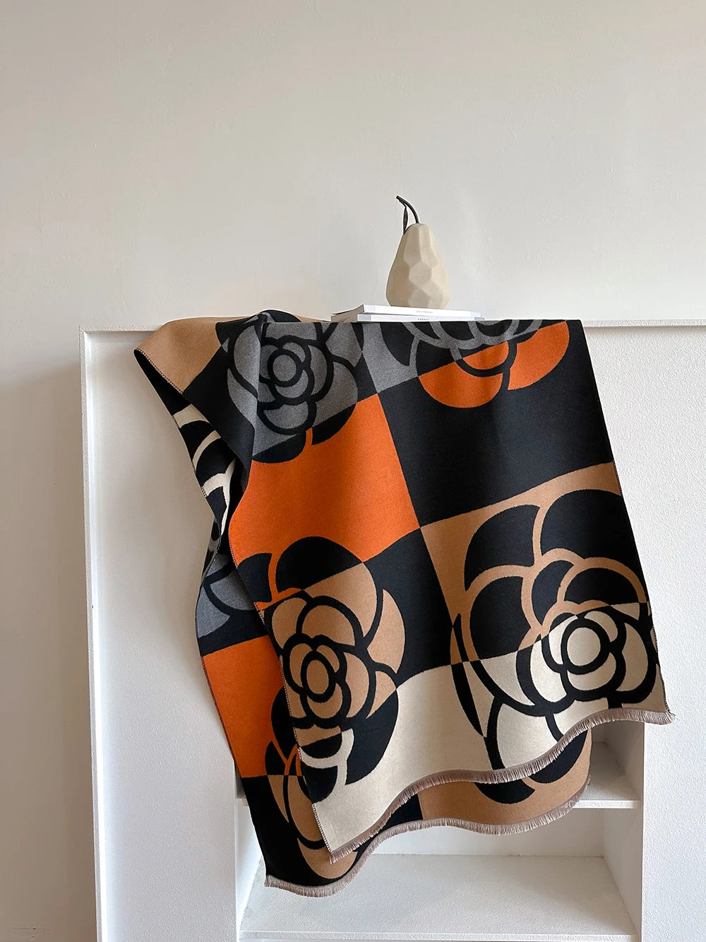 Pashmina Scarf Quiet-Luxury Everyday Wrap — Soft Cashmere-Feel Thick Warm Winter Blanket Shawl — view 2 of scarves & wraps
