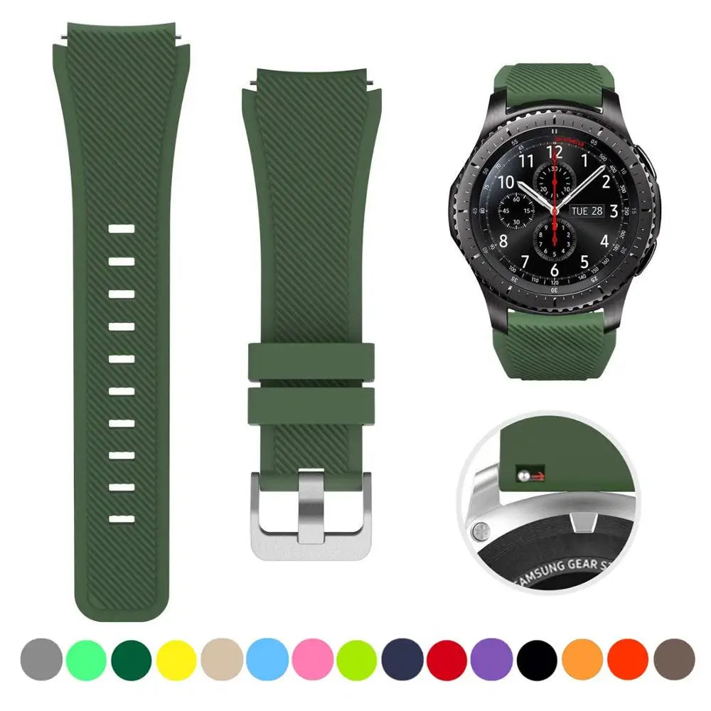 20/22mm Quick-Release Watch Strap for Samsung Galaxy Watch 6/5/4 & Gear S3 — Leather-Look Band — view 16 of watch straps