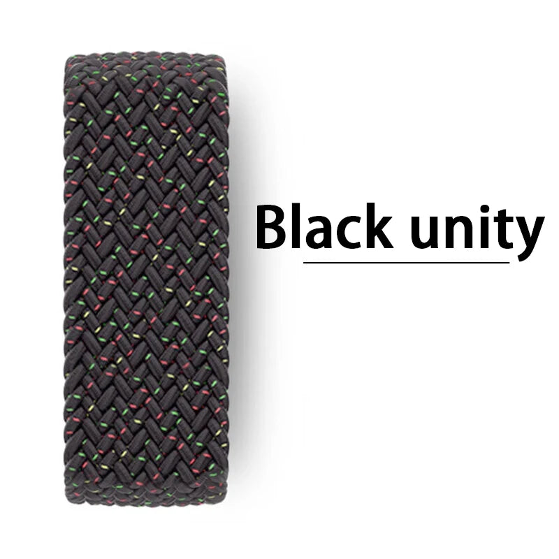 Braided Solo Loop Band for Apple Watch — Stretch Nylon Strap 38/40/41/42/44/45/46/49mm