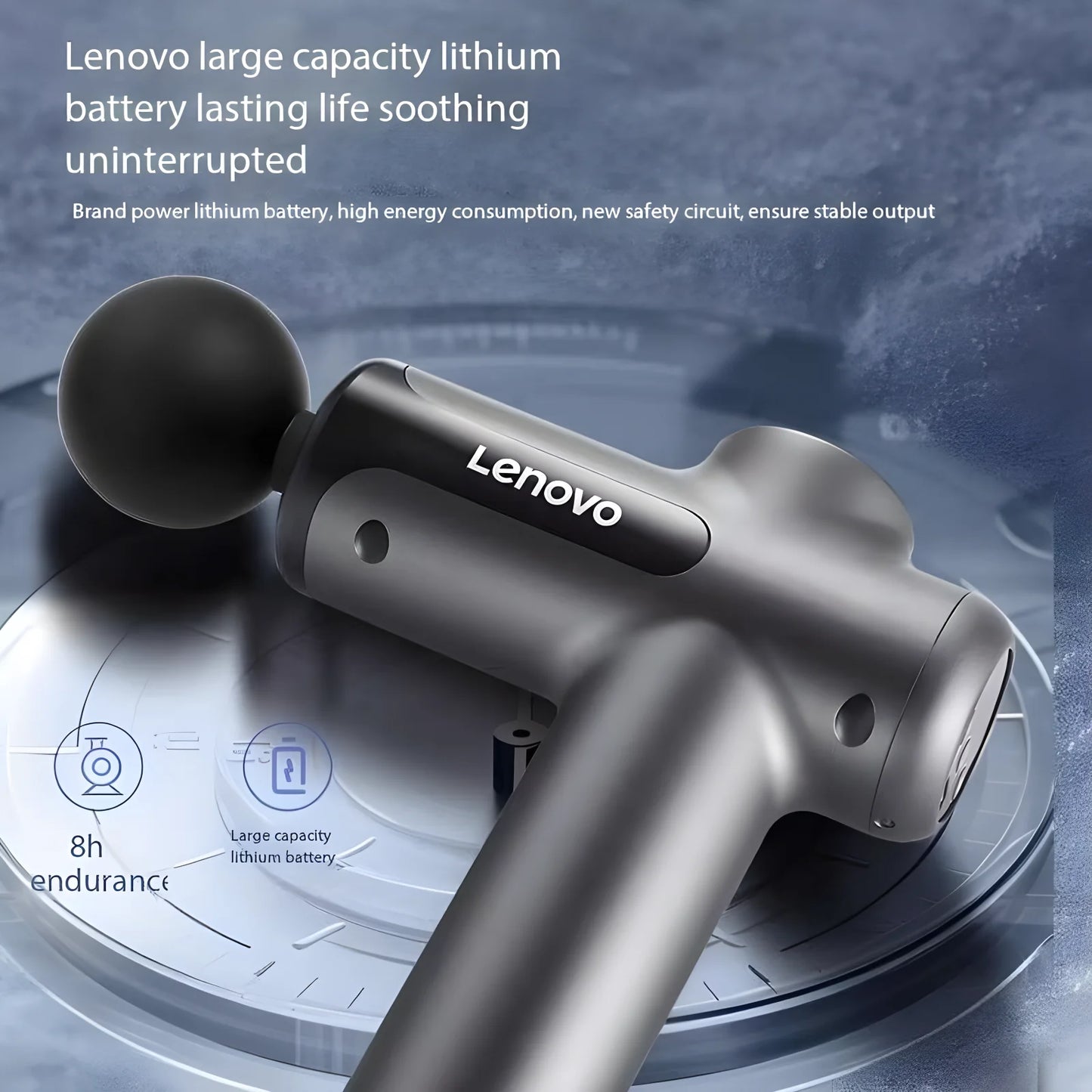 Fascia Massage Gun – Deep Muscle Relief, LED Touch Screen, 8 Heads — view 1 of sports & fitness