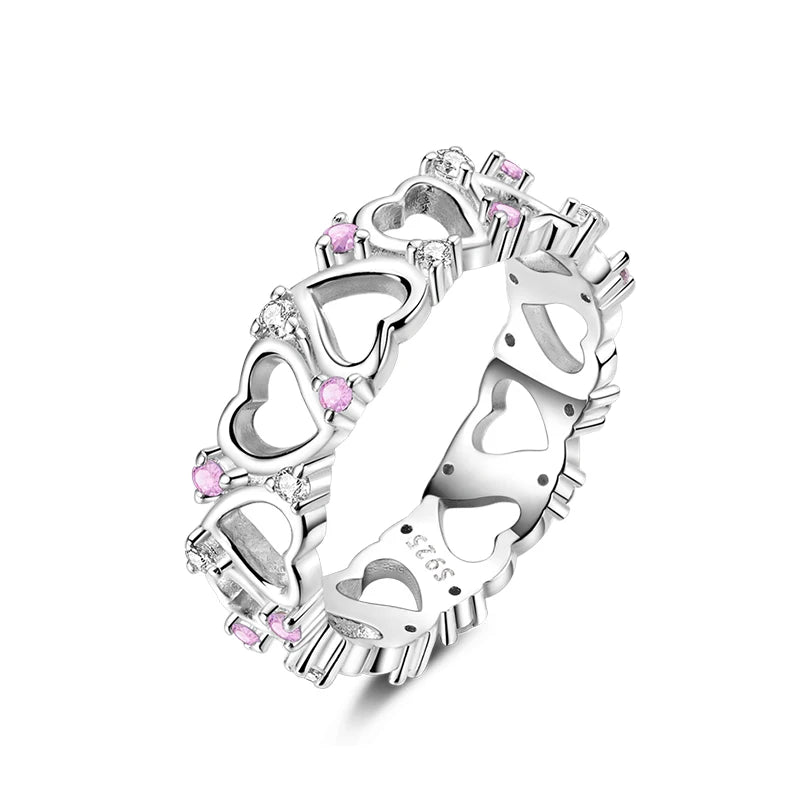 Women's 925 Sterling Silver Hollow Ring — Flower Butterfly Heart Sun Fashion Jewelry — view 15 of jewelry