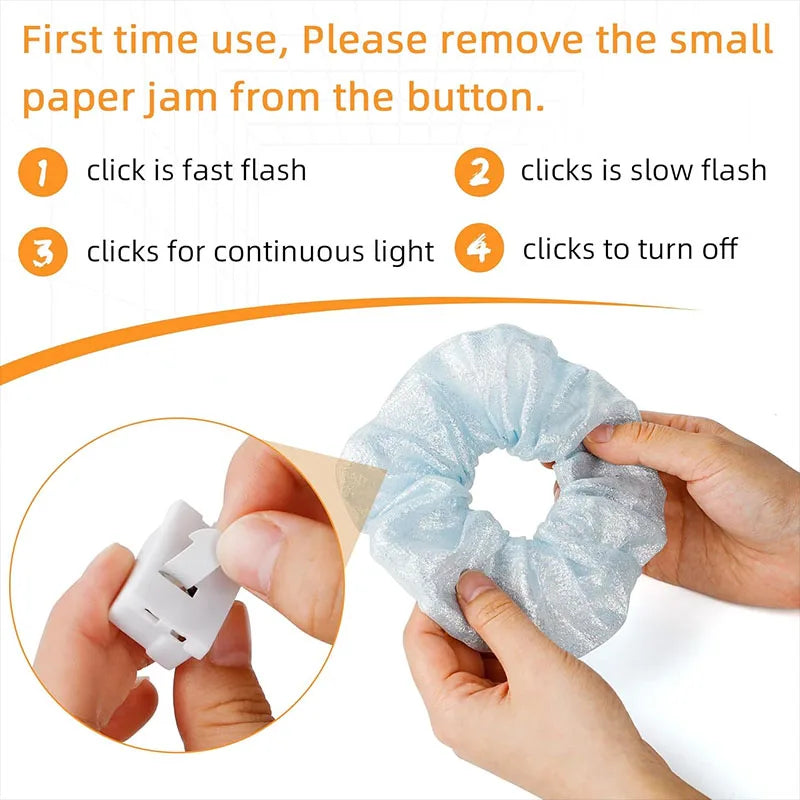 Fashion LED Luminous Hair Scrunchies Light Up Glowing Scrunchy Hair Band For Girls Flashing Hair Tie Hair Rope Hair Accessories — view 6 of product