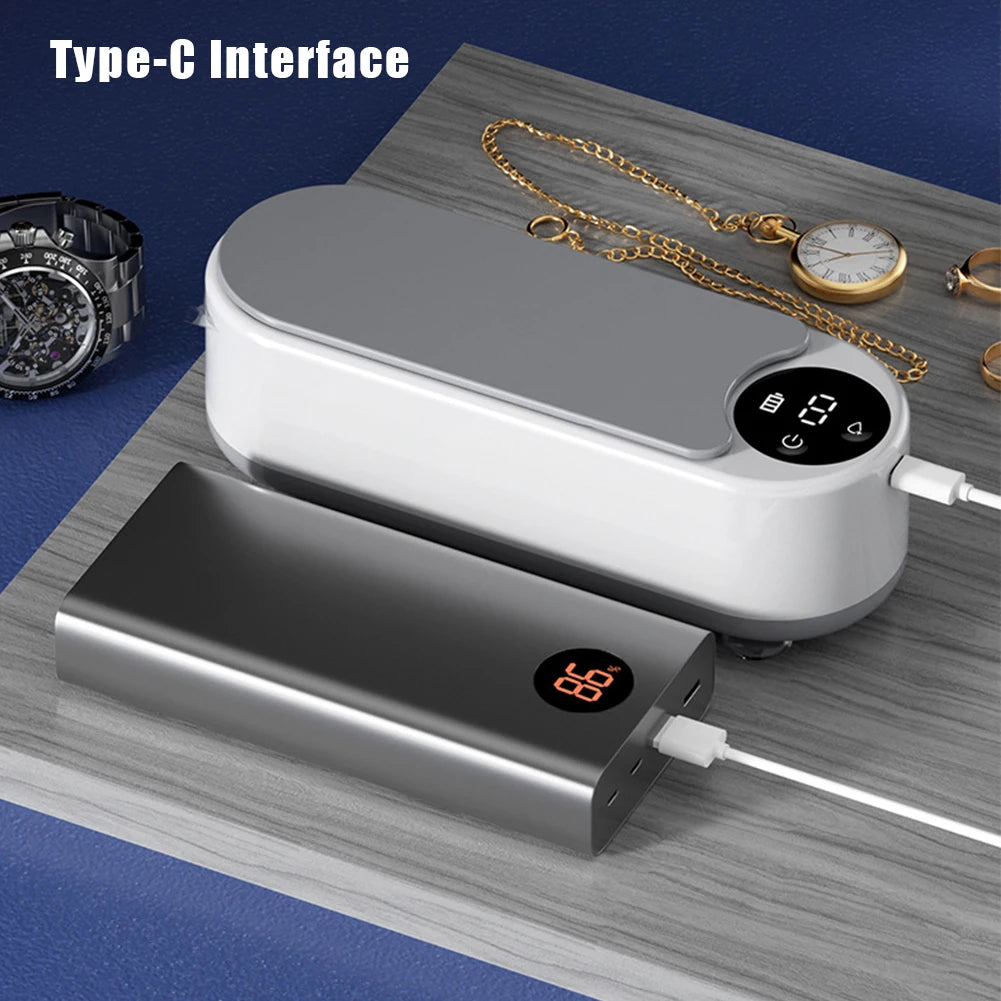 Portable ultrasonic jewelry and glasses cleaner for home use — view 2