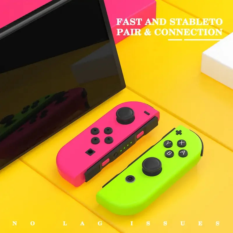 Wireless Joy-Con Controllers for Nintendo Switch – Dual Vibration Joycon Gamepad with Joystick (Accessory Pair