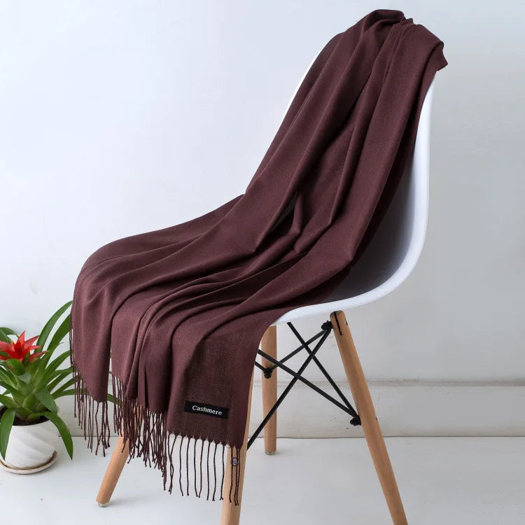 Pashmina Scarf Gray Collection — Soft Cashmere-Feel 24 Shades Travel Office Women's Wrap — view 9 of scarves & wraps