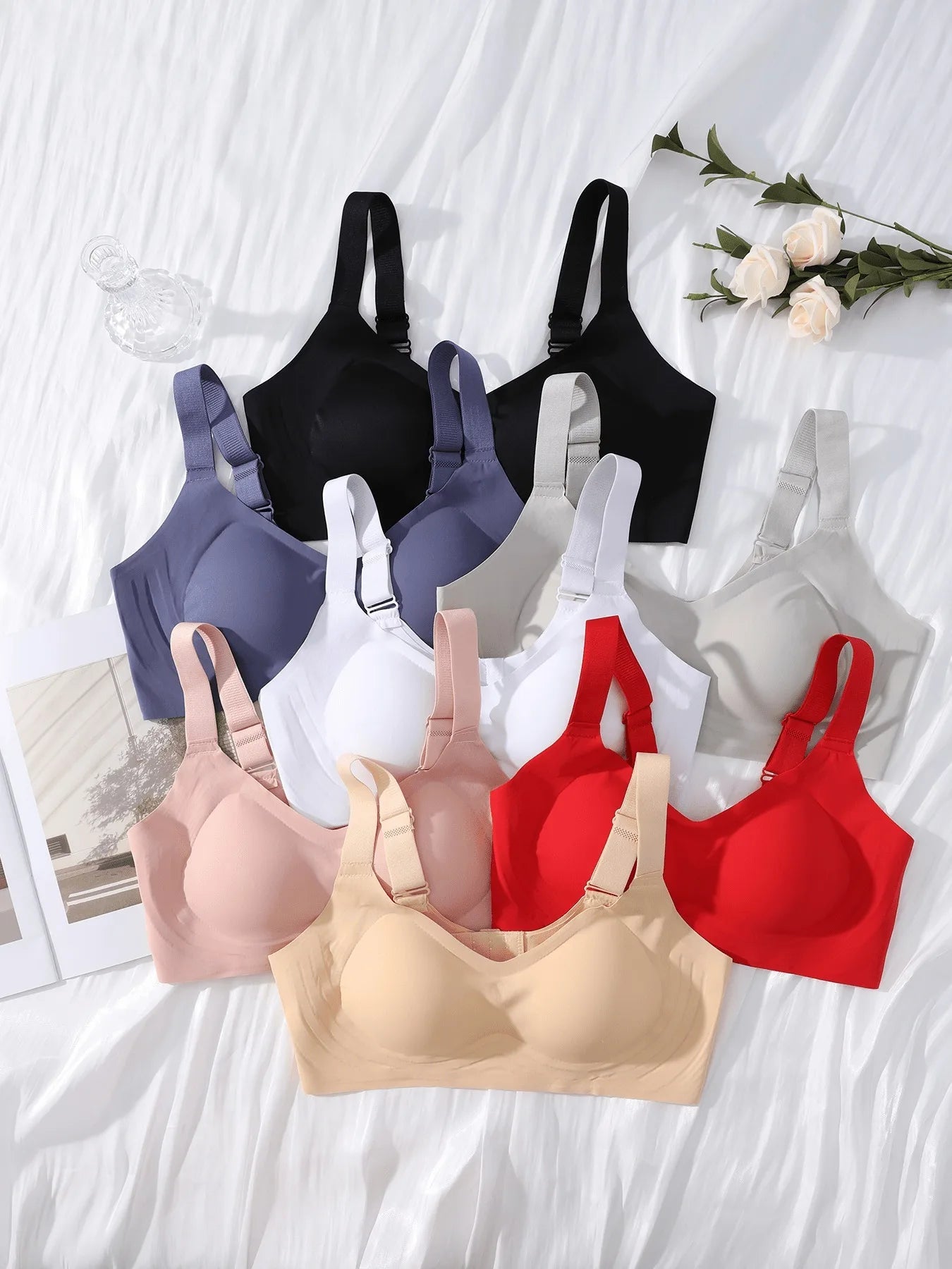 Seamless Wireless Push-Up Sports Bra &mdash; Soft Stretchy Everyday Bralette with Removable Padding — view 6 of sports bras