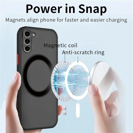 for Samsung Galaxy MagSafe Luxury Matte Case — S20–S24 Ultra Magnetic — view 1 of phone cases