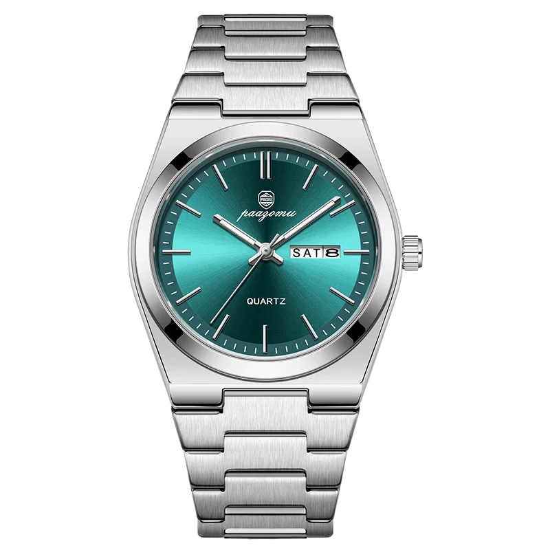 PAAZOMU Men's Chronograph Watch — Stainless Steel Waterproof Luminous Quartz Wristwatch — view 10 of watches