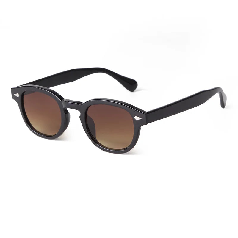Vintage Round Shell Sunglasses for Women, Retro Rivet, UV400 — view 16 of sunglasses