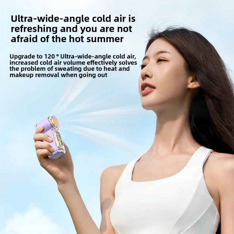 Portable USB Hand Fan — Rechargeable Mini Pocket Fan with Power Bank — view 3 of personal fans