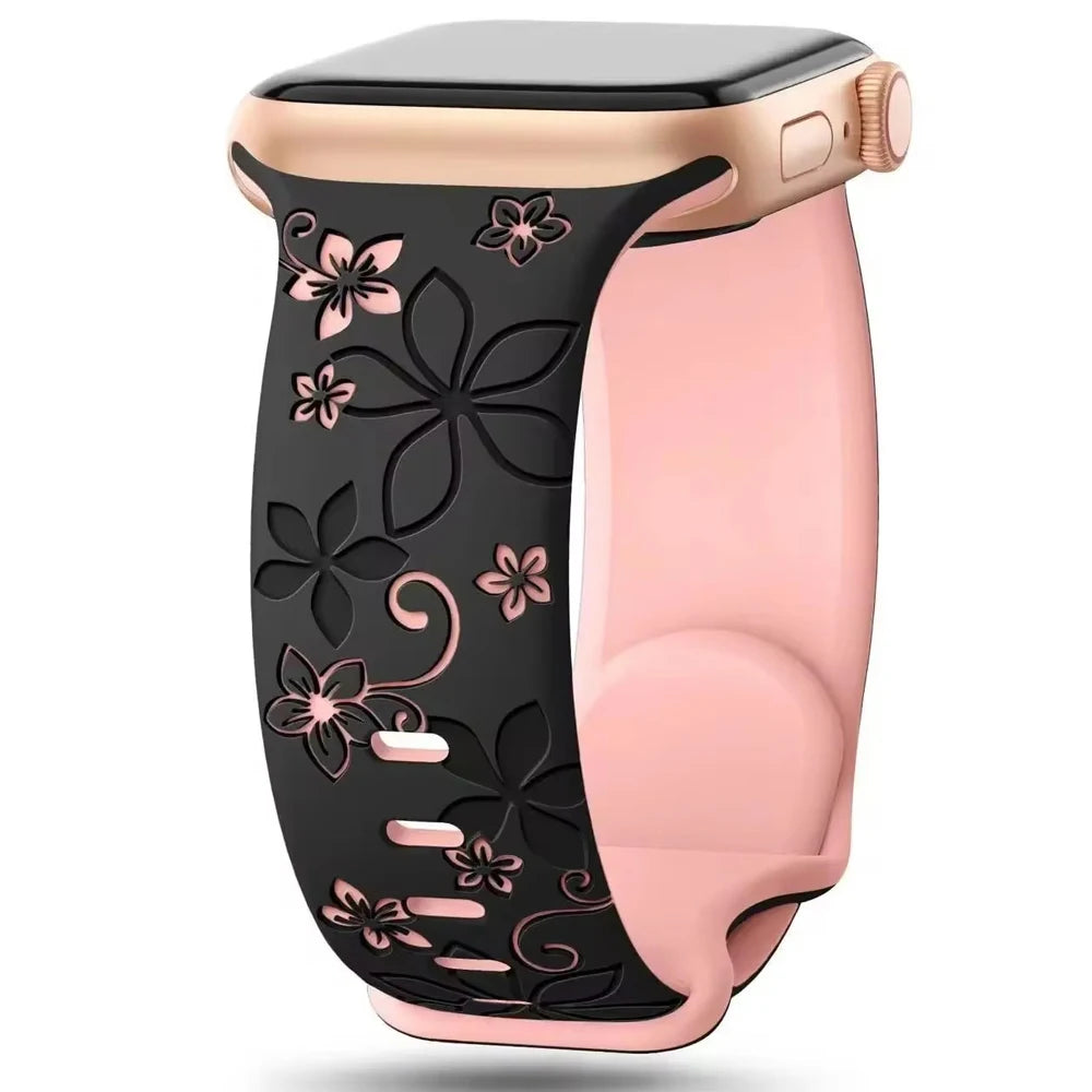 Engraved Silicone Strap for Apple Watch — Sport Band 38/40/41/42/44/45/49mm — view 6 of watch straps