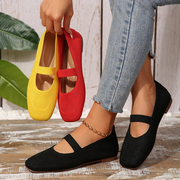 Flats & Ballet — Knit Soft Loafer Flats, Lightweight Breathable Summer Slip-Ons — view 1 of flats & ballet