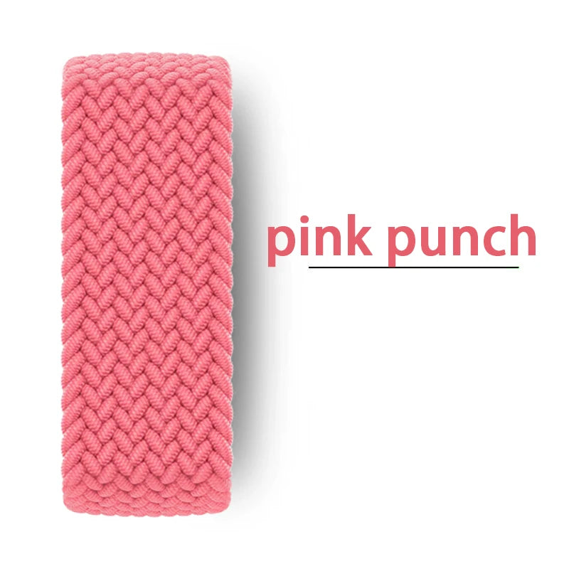 Braided Solo Loop Band for Apple Watch — Stretch Nylon Strap 38/40/41/42/44/45/46/49mm