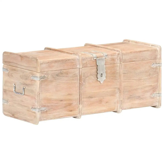 Solid Acacia Wood Storage Chest – 35.4"x15.7"x15.7" Durable & Stylish Organizer