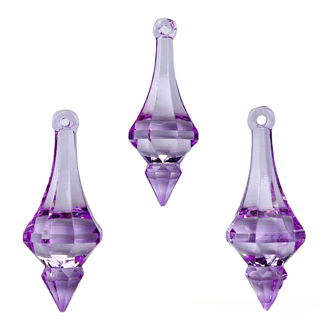 Home Decor Acrylic Pointed Drop Chandelier Beads — 20 Pcs Colorful DIY Pendants for Weddings & Parties — view 2 of home decor