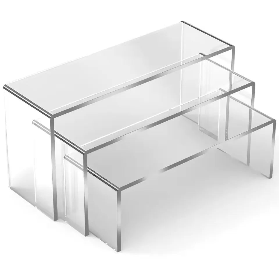 Storage Organizer Clear Acrylic Display Riser — 3/6/9/12-Piece Cosmetic Jewelry Cup Holder Showcase — view 10 of storage & organisation