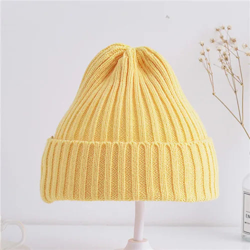 Baby Kids Ribbed Knitted Beanie - Windproof Soft Toddler Cap for 6M-4Y — view 7 of baby hats