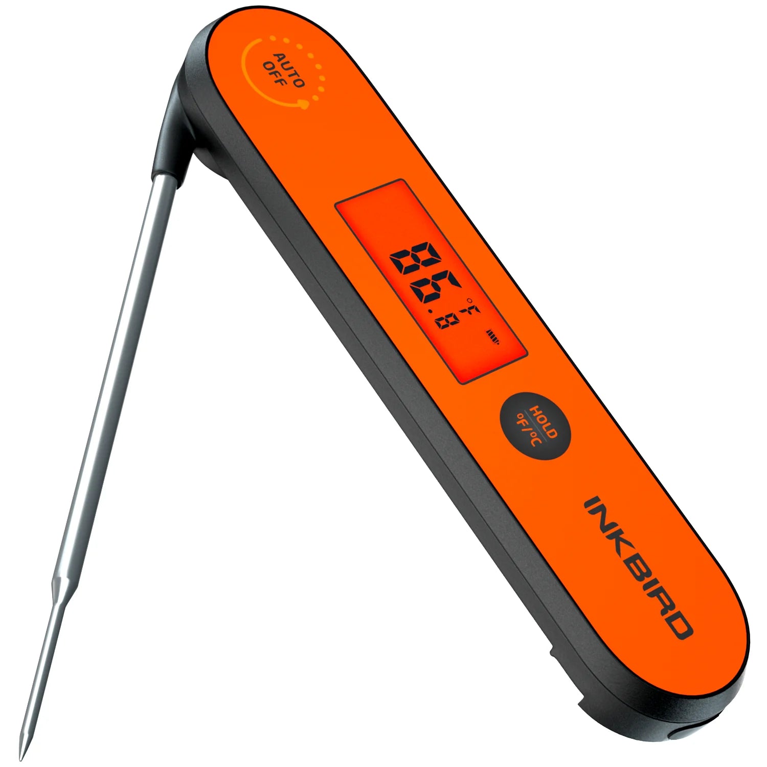 INKBIRD Waterproof Digital Meat Thermometer – Instant-Read Folding BBQ Thermometer with Backlight