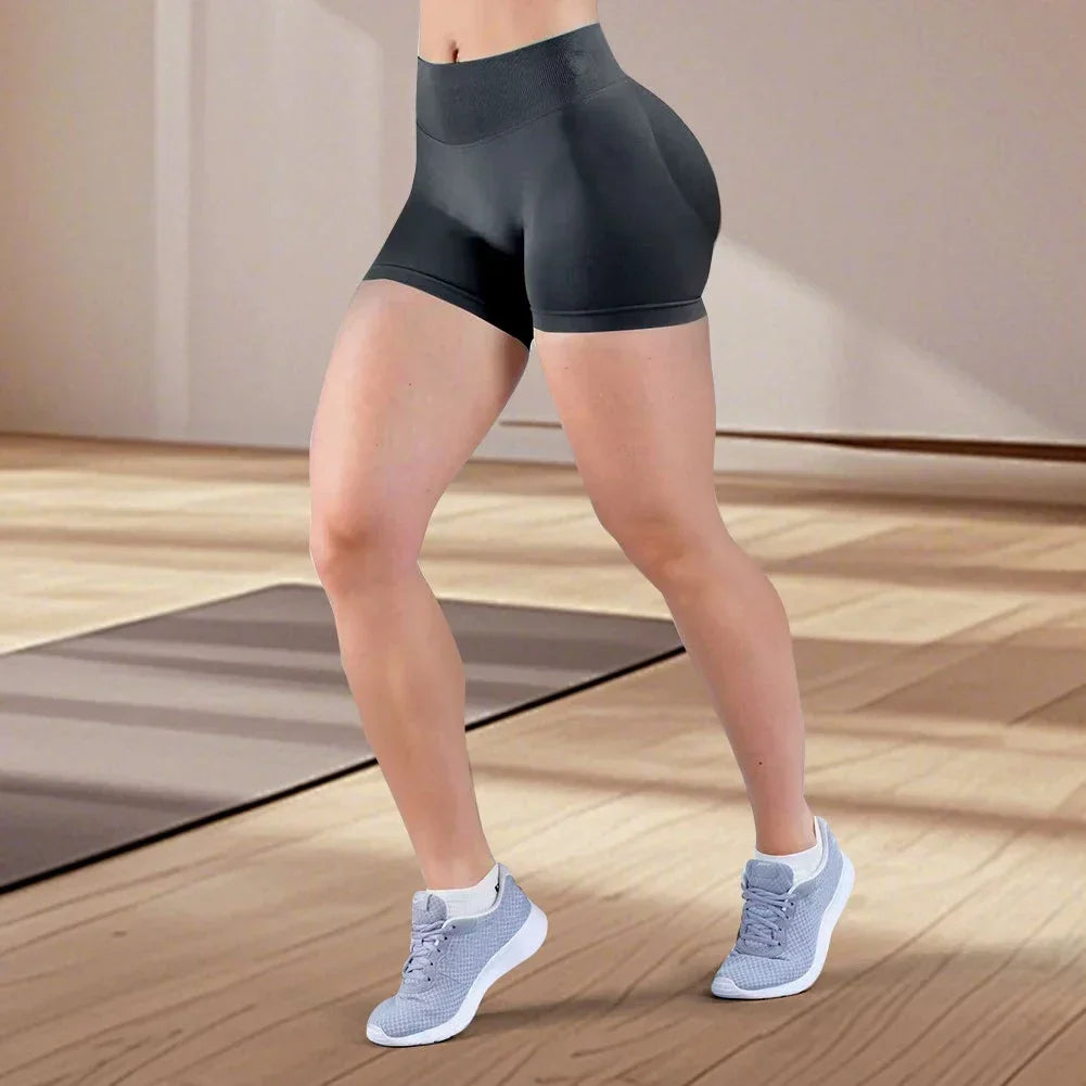 Women's Activewear Seamless Biker Shorts — High-Elastic Squat-Proof Yoga Workout Tights — view 3 of women's activewear