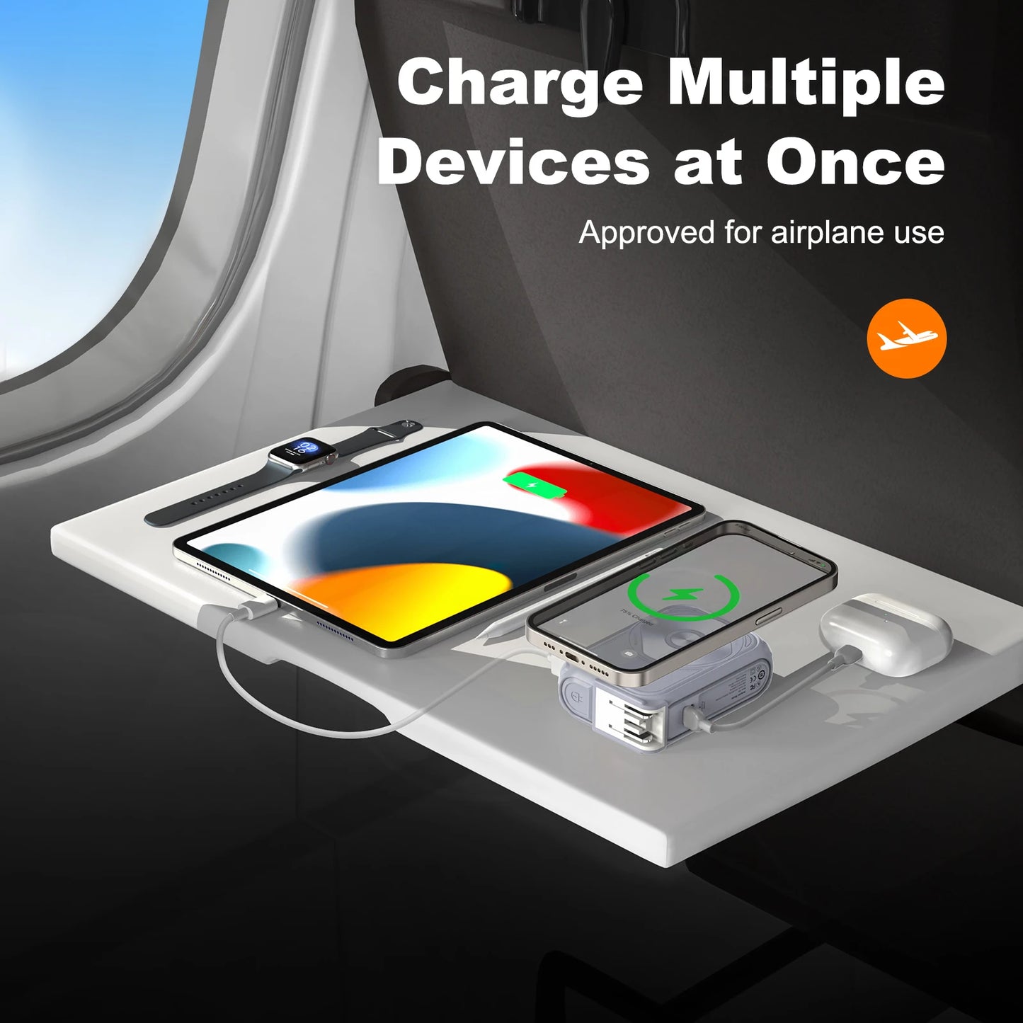 PD 22.5W 10000mAh Magnetic Wireless Power Bank — Detachable USB-C Cable — view 5 of power banks