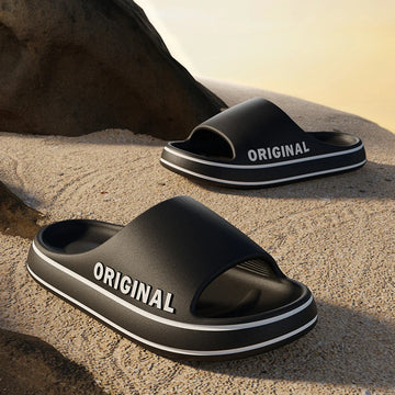 Summer Sandals Letter Beach Slides — Luxe-Look Couple Slippers (Feslishoet) — view 1 of summer sandals