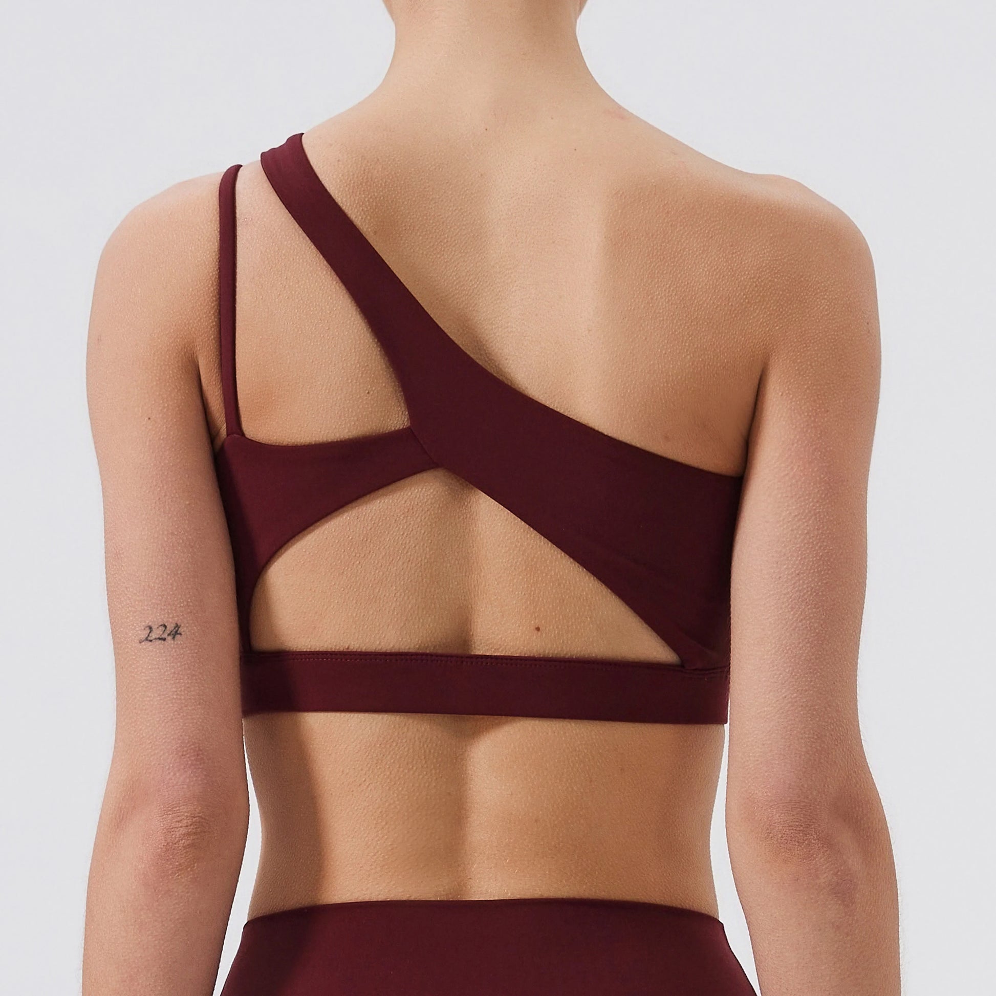 One-Shoulder Push-Up Sports Bra — Shockproof Breathable Gym Yoga Running Vest — view 12 of sports bras