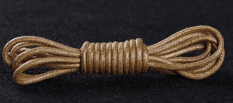 Waxed Leather Shoelaces — Waterproof Round Boot & Dress-Shoe Laces — view 9 of shoe accessories