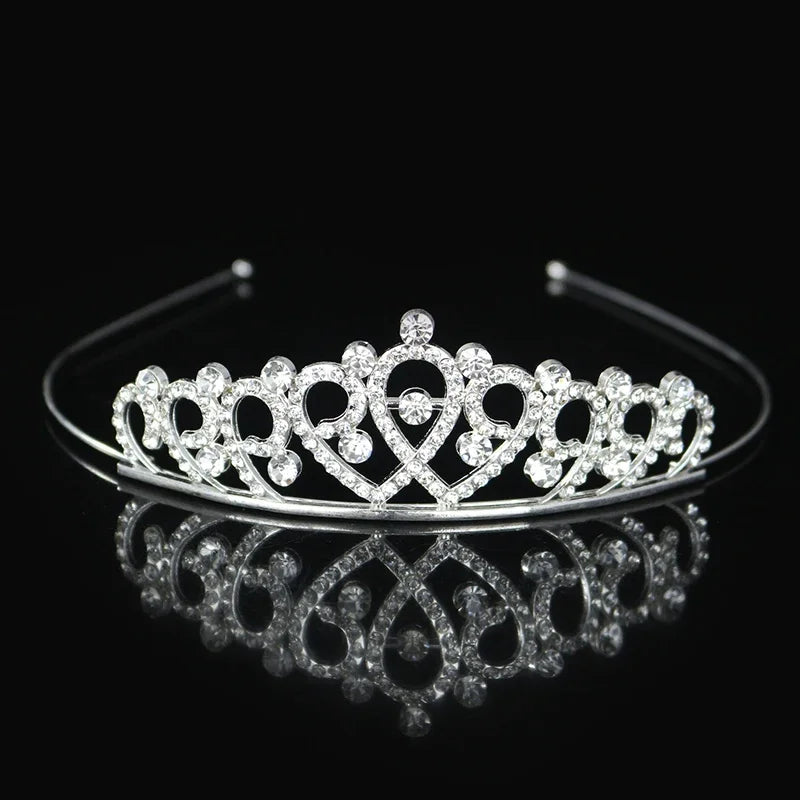 Beautiful Cute Kid Princess Tiaras and Crowns Crystal Headband Bridal Crown Wedding Party Hair Accessories Girls Fashion Jewelry — view 9 of product