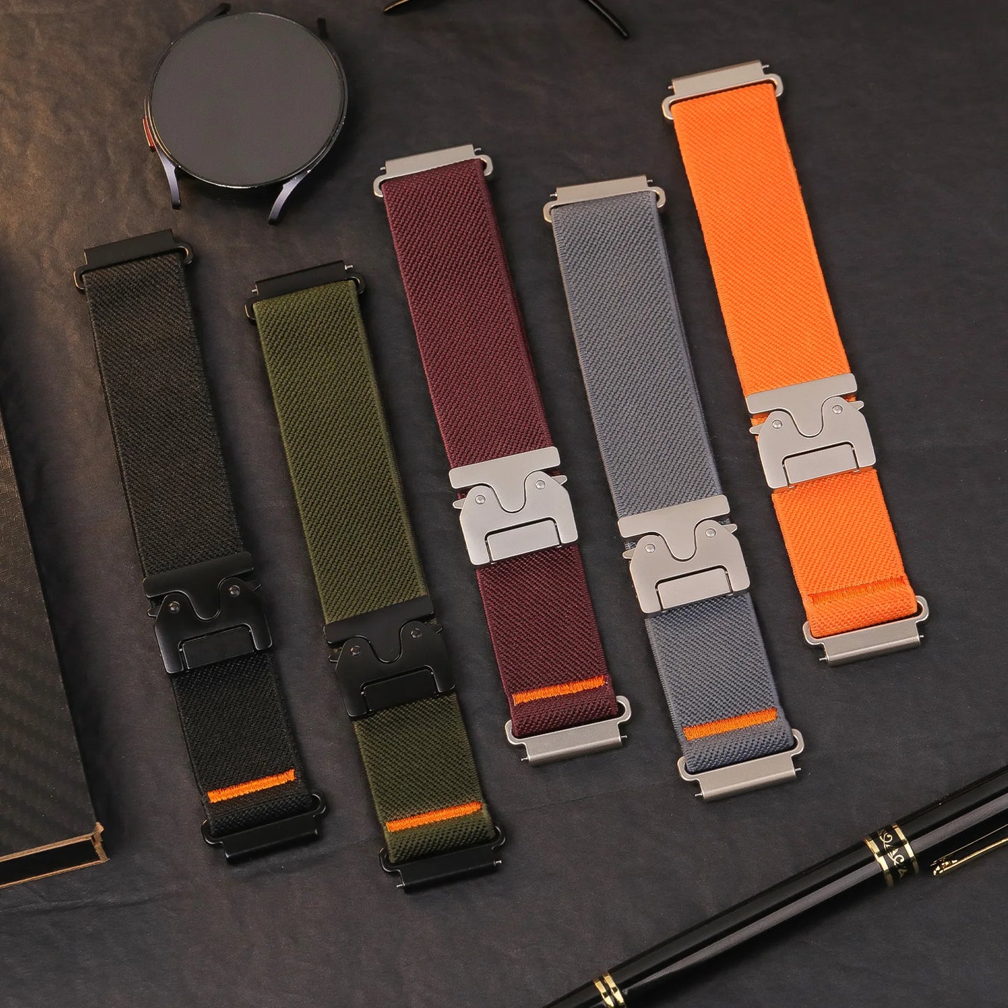 Parachute Straps 20mm 22mm for Samsung Galaxy & Huawei Watch — 1/2PC Nylon Sport Band — view 3 of watch straps