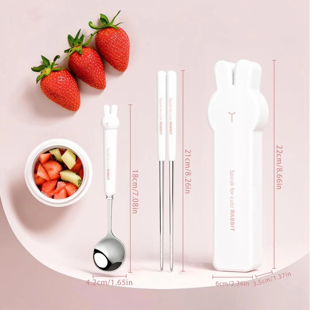 Portable 304 Stainless Steel Cutlery Set &mdash; Reusable Fork, Spoon &amp; Chopsticks with Case — view 8 of dining & tableware